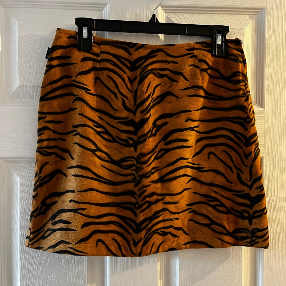 MOSCHINO Tiger Print Mini Skirt